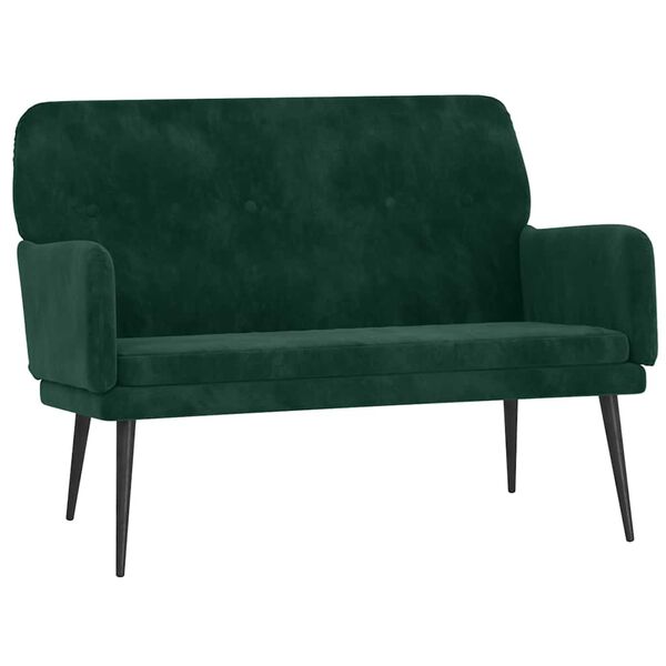 vidaXL Banc Vert fonc&eacute; 108x79x79 cm Velours