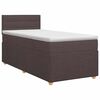 vidaXL Lit boxspring avec matelas Marron fonc&eacute; 80 x 200 cm Tissu