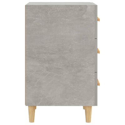 vidaXL Table de chevet gris béton 40x40x66 cm bois d'ingénierie