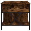 vidaXL Table basse ch&ecirc;ne fum&eacute; 100x55x50 cm bois d'ing&eacute;nierie et m&eacute;tal