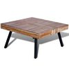 vidaXL Table basse carrée Bois de teck de récupération