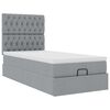 vidaXL Cadre de lit ottoman avec matelas gris clair 80x200 cm tissu