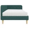 vidaXL Cadre de lit d'angle avec matelas Vert fonc&eacute; 90 x 190 cm tissu