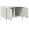 vidaXL Table basse blanc 68x50x50,5 cm acier