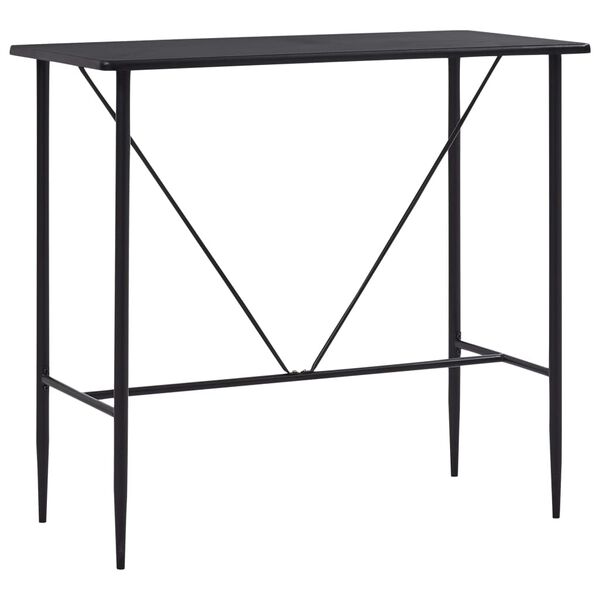 vidaXL Ensemble de bar 5 pcs Tissu Noir