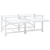 vidaXL Double socle pour machine &agrave; laver &eacute;tag&egrave;res coulissantes blanc