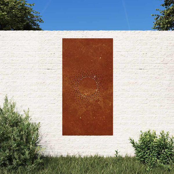 vidaXL D&eacute;coration murale jardin 105x55cm acier corten design du soleil