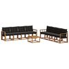 vidaXL Ensemble de canap&eacute;s d'ext&eacute;rieur 9 pc Naturel et Noir