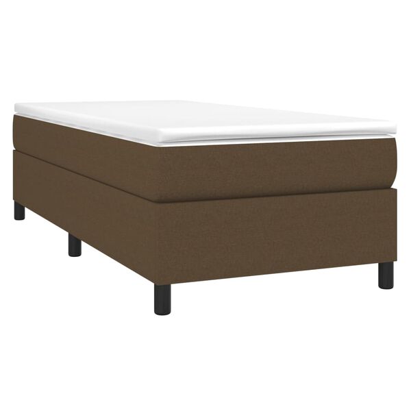 vidaXL Sommier &agrave; lattes de lit avec matelas Marron fonc&eacute; 80x200 cm