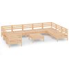 vidaXL Salon de jardin 10 pcs Bois de pin massif