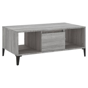 vidaXL Table basse Sonoma gris 90x50x36,5 cm Bois d'ing&eacute;nierie