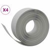 vidaXL Bordures de jardin 4 pcs gris 10 m 20 cm poly&eacute;thyl&egrave;ne