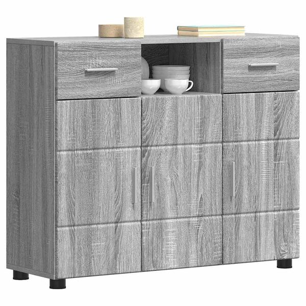 vidaXL Buffet Sonoma gris 88,5 x 30,5 x 73 cm Bois d'ingénierie