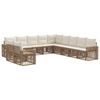 vidaXL Ensemble de canap&eacute; de jardin 11 pc Beige et blanc cr&egrave;me