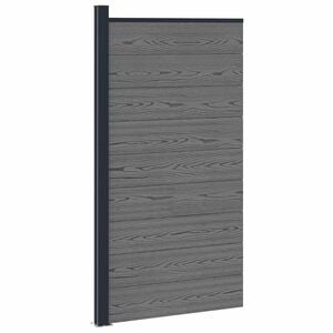 vidaXL Panneau de cl&ocirc;ture 95 x 186 cm WPC et Aluminium Gris