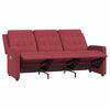 vidaXL Fauteuil de massage inclinable à 3 places rouge bordeaux tissu