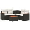 vidaXL Ensemble de Canap&eacute;s 6 pc Noir et blanc cr&egrave;me
