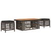 vidaXL Ensemble de salle &agrave; manger pour jardin 4 pc Gris et Gris fonc&eacute;