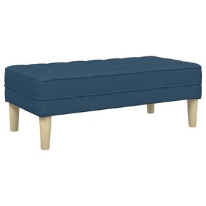 vidaXL banc avec coussin Bleu 113 x 57 x 39 cm tissu