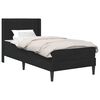 vidaXL Cadre de lit avec matelas Noir 90 x 190 cm Velours
