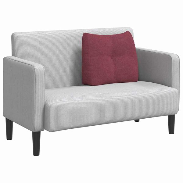 vidaXL Coussin de Dos Bordeaux 60 x 24 x 50 cm tissu