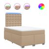 vidaXL Sommier &agrave; lattes de lit avec matelas Cappuccino 120x200 cm