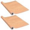 vidaXL Films autoadh&eacute;sifs pour portes 2 pcs Ahorn 210x90 cm PVC