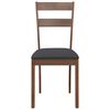 vidaXL Chaises à manger coussins 2 pcs marron bois massif caoutchouc