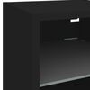 vidaXL Meubles TV muraux avec lumi&egrave;res LED 2 pcs noir 30x28,5x30 cm