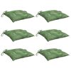 vidaXL Coussins de chaise lot de 6 &agrave; motif de feuilles 40x40x7cm tissu