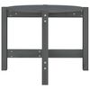 vidaXL Table basse Gris &Oslash; 62,5x45 cm Bois massif de pin