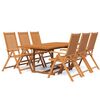 vidaXL Ensemble &agrave; manger de jardin 7 pcs Bois d'acacia massif 150-200 cm