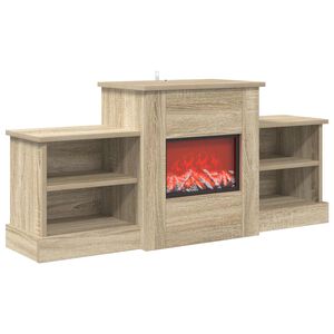 vidaXL Chemin&eacute;e &eacute;lectrique Sonoma 110 x 30 x 50 cm Bois d'ing&eacute;nierie