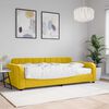 vidaXL Lit de jour avec matelas jaune 100x200 cm velours