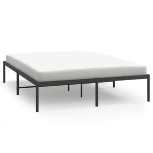 vidaXL Cadre de lit m&eacute;tal sans matelas noir 160x200 cm