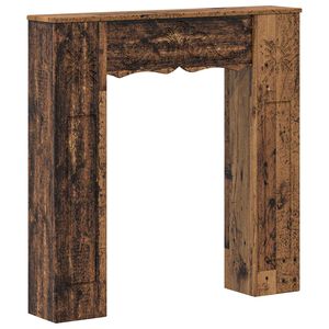 vidaXL Cadre de chemin&eacute;e Bois ancien 102 x 20 x 102 cm