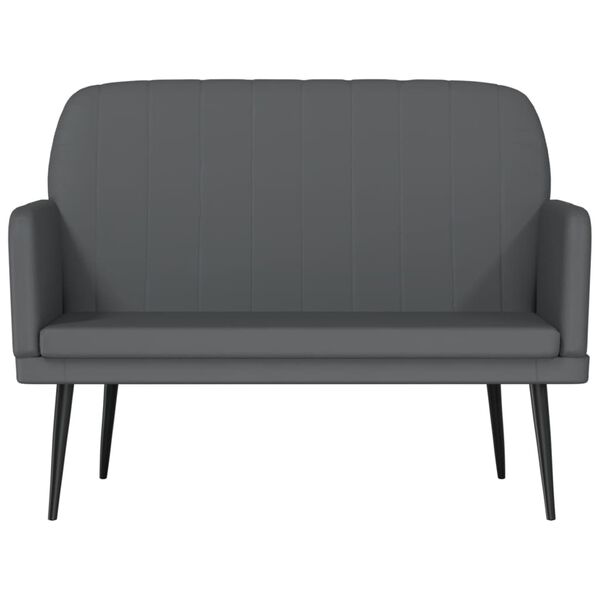vidaXL Banc Gris 107x80x81 cm Similicuir