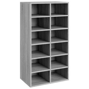 vidaXL &Eacute;tag&egrave;re &agrave; chaussures Sonoma gris 54x34x100,5 cm Bois ing&eacute;nierie