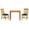 vidaXL Ensemble de salle &agrave; manger 3 pc Noir Bois de ch&ecirc;ne massif