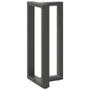 vidaXL Pieds de table de bar en T, 2 pi&egrave;ces, anthracite, 40 x 35 x (90-91) cm, acier