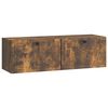 vidaXL Meuble TV mural Ch&ecirc;ne fum&eacute; 98 x 31 x 30 cm Bois d'ing&eacute;nierie