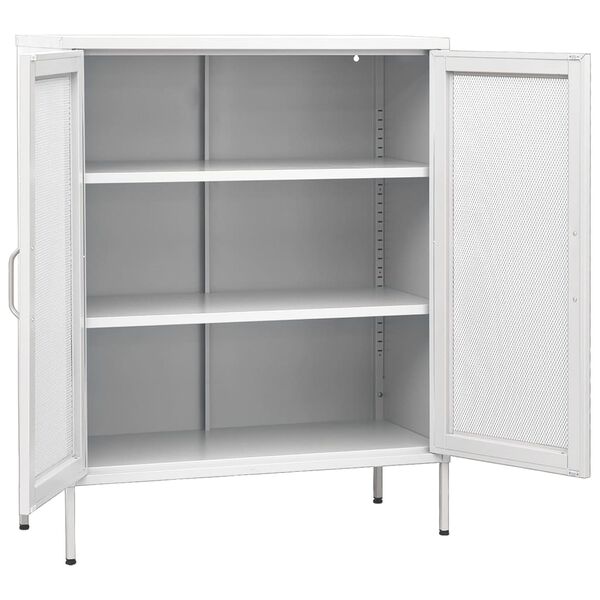 vidaXL Armoire de rangement Blanc 80x35x101,5 cm Acier
