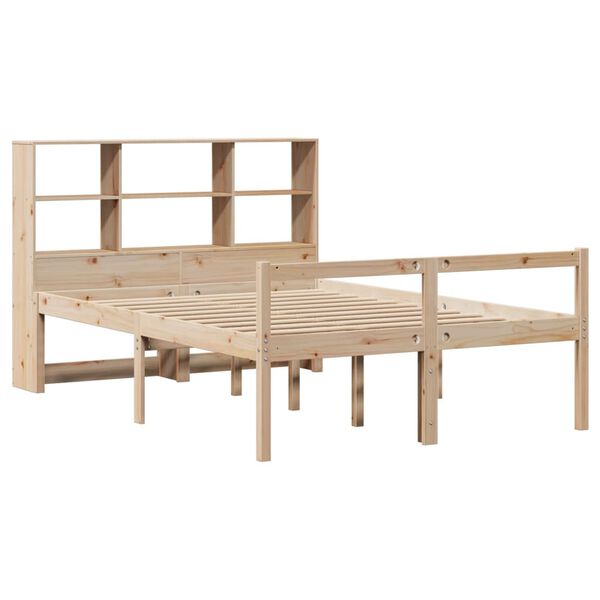 vidaXL Lit biblioth&egrave;que sans matelas 140x190 cm bois de pin massif