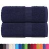 vidaXL Serviettes de toilette 2 pièces FROGN Bleu marine 30x30 cm 100 % coton