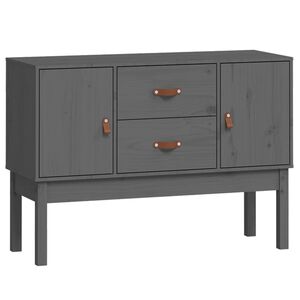 vidaXL Buffet Gris 110x40x78 cm Bois massif de pin