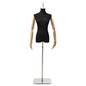 vidaXL Mannequin ajustable 165-213 cm avec socle Femme PP Noir