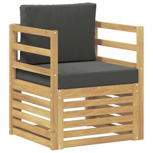 vidaXL Canap&eacute; d&rsquo;ext&eacute;rieur Polyester Blanc et anthracite
