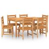 vidaXL Ensemble &agrave; manger de jardin 7 pcs Bois de teck solide