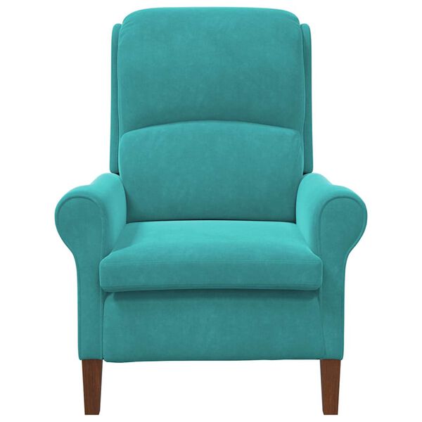 vidaXL fauteuil Turquoise 76 x 94 x 102 cm Velours