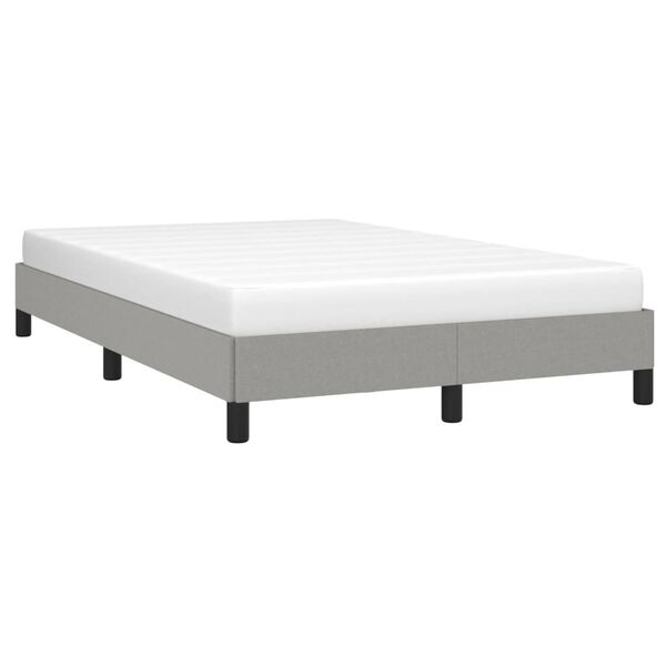 vidaXL Cadre de lit sans matelas gris clair 120x190 cm tissu